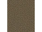 Luxusní vliesová tapeta na zeď, hnědo-stříbrmá, imitace rohože, Z57720, Architexture 2, Zambaiti Parati