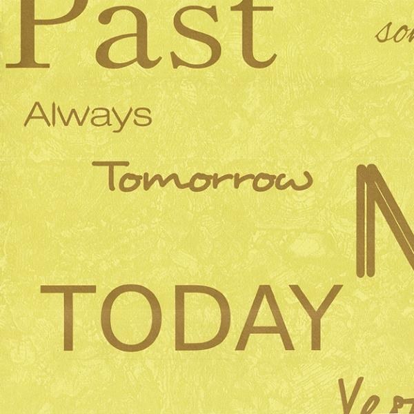 Limetkově zelená vliesová tapeta na zeď, Písmena, nápisy, 7200006, My Home, Old Friends II, Vavex