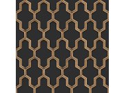 Luxusní vliesová geometrická tapeta na zeď, černá, WF121025, Best Sellers, ID Design