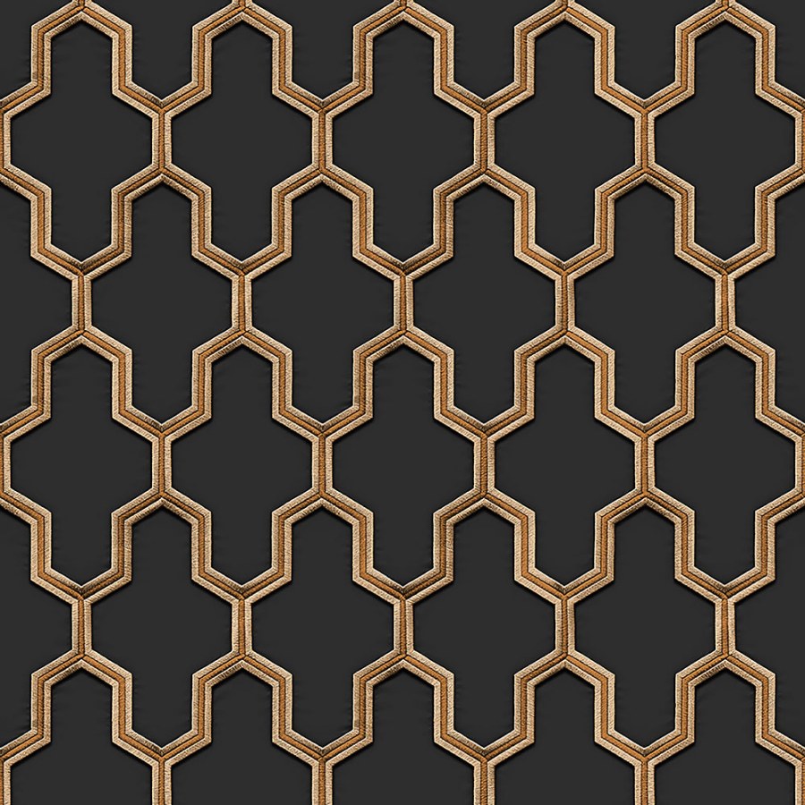 Luxusní vliesová geometrická tapeta na zeď, černá, WF121025, Best Sellers, ID Design