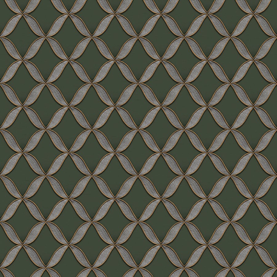 Geometrická vliesová tapeta na zeď, zelená, imitace látky, FT221228, Best Sellers, Design ID - Vliesové tapety