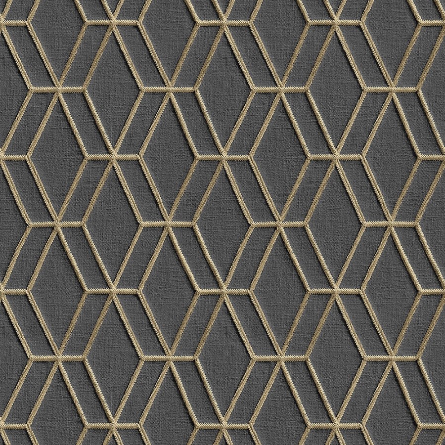 Geometrická vliesová tapeta na zeď, černá, imitace látky, DE120066, Best Sellers, Design ID - Vliesové tapety