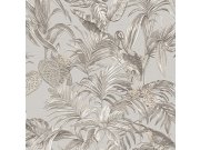 Luxusní vliesová tapeta na zeď, šedá, ptáci, listy, DE120011, Best Sellers, Design ID