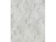 Geometrická vliesová tapeta na zeď, šedá, hexagony, 34159, Loft Superior, Marburg