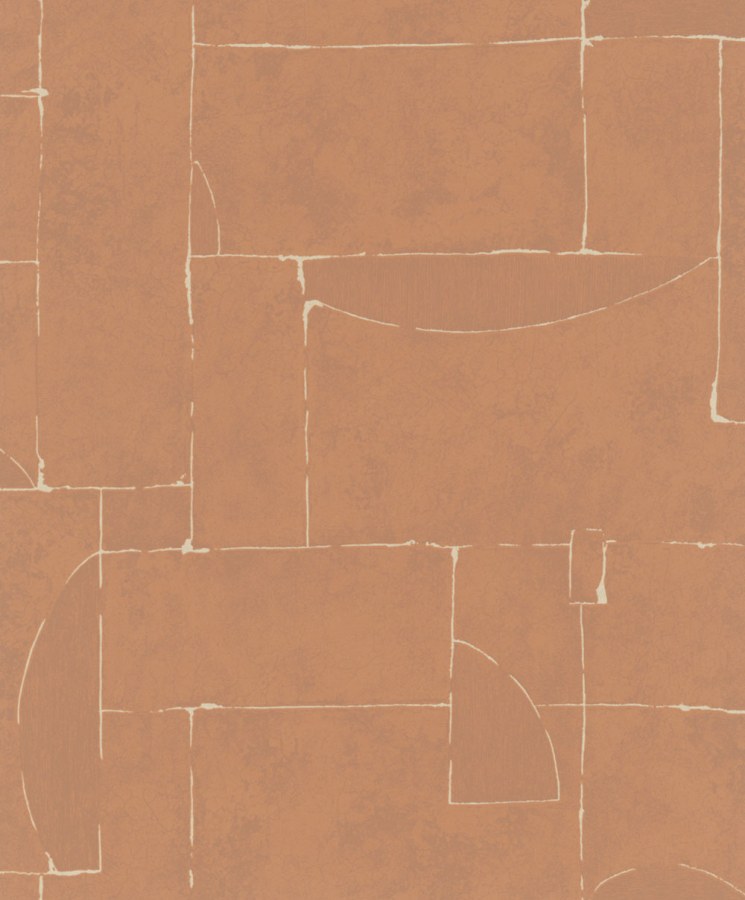 Vliesová tapeta na zeď, hnědo-červená, grafický vzor, 34605, Terra, Marburg - Vliesové tapety