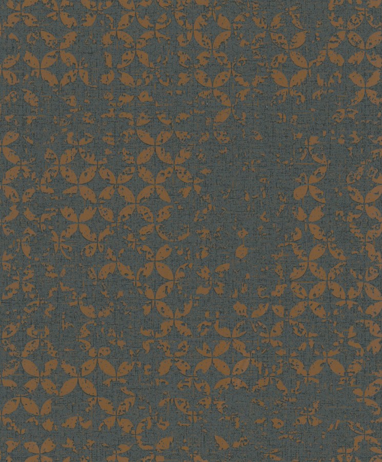 Vliesová tapeta na zeď, černo-bronzová, geometrický vintage vzor, 35119, City Romance, Marburg - Vliesové tapety