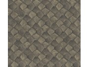 Geometrická vliesová tapeta na zeď, černo-zlatá, 34909, Eclectic, Marburg