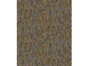 Vliesová tapeta na zeď, hnědá, listy, peříčka, ROM202, Romance, Masureel