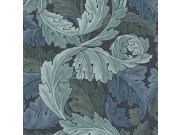 Tapety Yara Tapety dle materiálu Vliesové tapety - Vliesová tapeta na zeď, modrá, listy, 124225, William Morris At Home Vliesová tapeta na zeď, modrá, listy, 124225, William Morris At Home