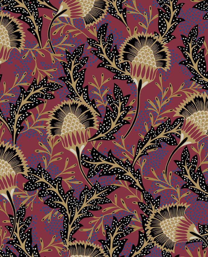 Vliesová tapeta na zeď, vínová, květiny, 340213, Solange, Eijffinger - Vliesové tapety