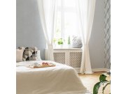 Bílo-zlatá vliesová tapeta na zeď, imitace látky, 108605, Vavex 2026