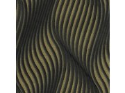 Grafická 3D vliesová tapeta na zeď, černo-zlatá, 20044, New Tekko, Emiliana Parati
