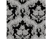 Vliesová tapeta na zeď, černo-stříbrná, zámecký vzor, 20023, New Tekko, Emiliana Parati