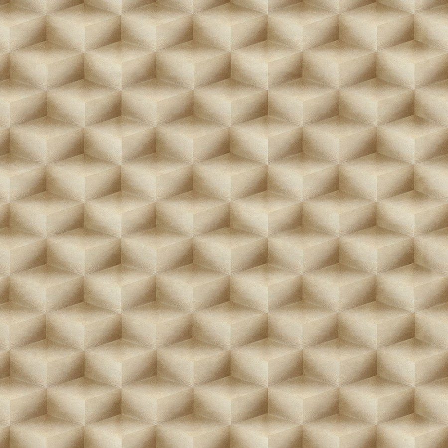 3D geometrická vliesová tapeta na zeď, hnědo-béžová, 20017, New Tekko, Emiliana Parati - Vliesové tapety