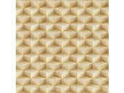 3D geometrická vliesová tapeta na zeď, zlato-béžová, 20016, New Tekko, Emiliana Parati