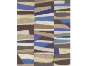 Vliesová tapeta na zeď, modro-béžová, imitace rohože, 340572, Groovy, Eijffinger