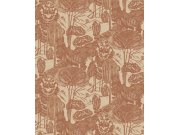 Vliesová tapeta na zeď, cihlově červená, listy, stromy, 340543, Groovy, Eijffinger