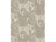 Vliesová tapeta na zeď, hnědo-béžová, listy, stromy, 340541, Groovy, Eijffinger