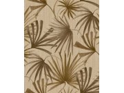 Vliesová tapeta na zeď, hnědá, listy, 340515, Groovy, Eijffinger