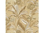 Luxusní vliesová tapeta na zeď, zlatá, květiny, listy, 73807, Tendenze, Emiliana Parati