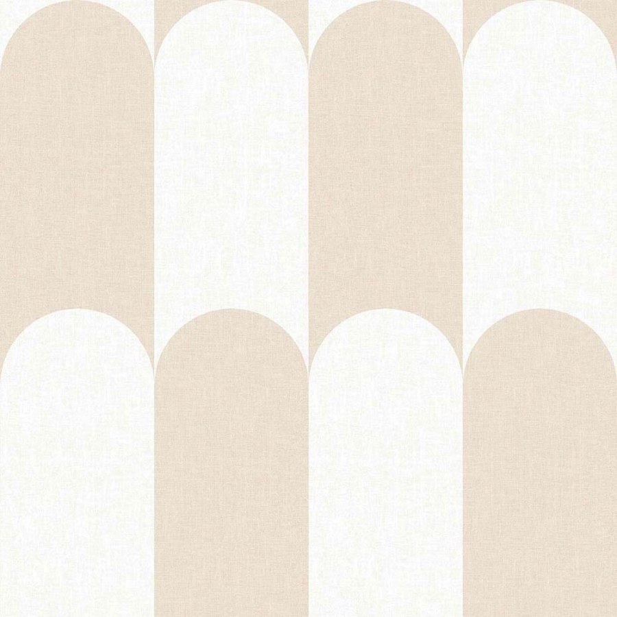 Geometrická vliesová tapeta na zeď, béžovo-bílá, 15557, Botany House, Cristiana Masi by Parato - Vliesové tapety