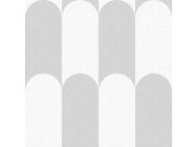 Geometrická vliesová tapeta na zeď, šedo-bílá, 15556, Botany House, Cristiana Masi by Parato