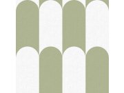 Tapety Yara Tapety dle materiálu Vliesové tapety - Geometrická vliesová tapeta na zeď, zeleno-bílá, 15555, Botany House, Cristiana Masi by Parato Geometrická vliesová tapeta na zeď, zeleno-bílá, 15555, Botany House, Cristiana Masi by Parato