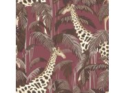 Vliesová tapeta na zeď, vínová, žirafy, 15528, Botany House, Cristiana Masi by Parato