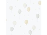 Dětská vliesová tapeta na zeď, šedo-béžová, balonky, 287-3, Enzo, ICH Wallcoverings