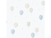 Dětská vliesová tapeta na zeď, modrá, balonky, 287-2, Enzo, ICH Wallcoverings