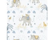 Dětská vliesová tapeta na zeď, modrá, zvířátka, 285-2, Enzo, ICH Wallcoverings