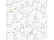 Dětská vliesová tapeta na zeď, šedá, ptáčci, 284-2, Enzo, ICH Wallcoverings