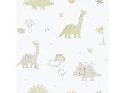 Dětská vliesová tapeta na zeď, zelená, dinosauři, 283-3, Enzo, ICH Wallcoverings