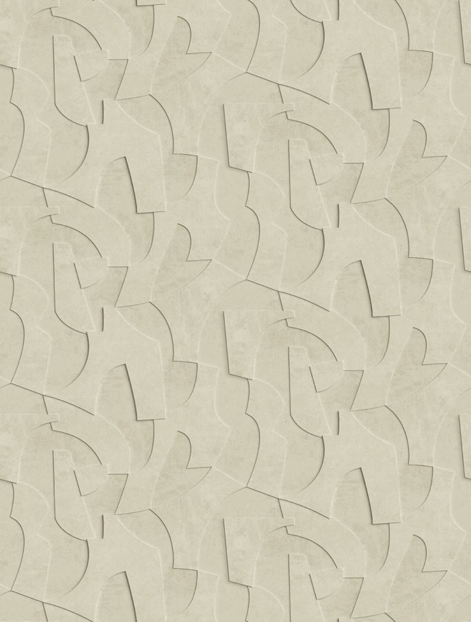 Geometrická vliesová obrazová tapeta na zeď, 3D, krémová, FW4042-2, Feature Walls, Decoprint - Vliesové tapety