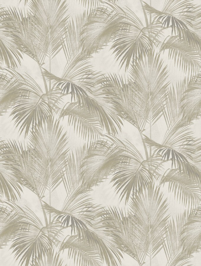 Vliesová obrazová tapeta na zeď, šedo-béžová, palmy, listy, FW4034-6, Feature Walls, Decoprint - Vliesové tapety