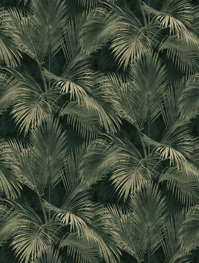 Vliesová obrazová tapeta na zeď, zelená, palmy, listy, FW4034-3, Feature Walls, Decoprint - Vliesové tapety