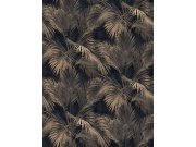 Vliesová obrazová tapeta na zeď, černo-hnědá, palmy, listy, FW4034-1, Feature Walls, Decoprint