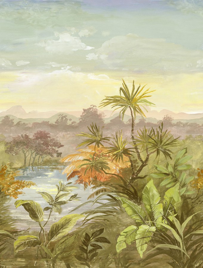 Vliesová obrazová tapeta na zeď, zelená, palmy, FW4028-2, Feature Walls, Decoprint - Vliesové tapety