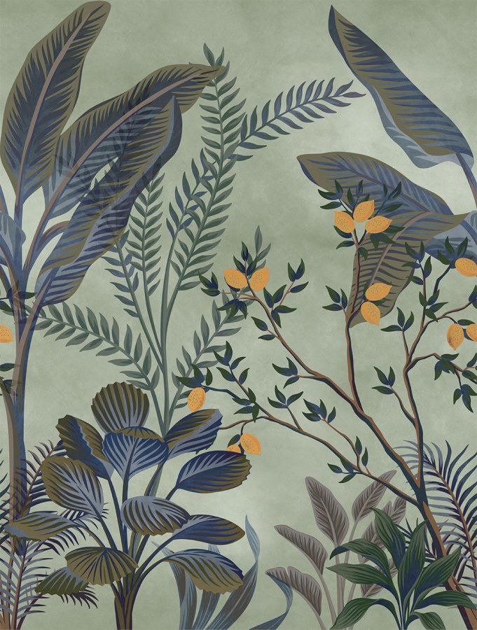 Vliesová fototapeta na zeď, zelená, listy, FW4066-13, Feature Walls, Decoprint - Vliesové tapety