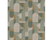 Tapety Yara Tapety dle materiálu Vliesové tapety - Geometrická vliesová obrazová tapeta na zeď, zelená, FW4064-4, Feature Walls, Decoprint Geometrická vliesová obrazová tapeta na zeď, zelená, FW4064-4, Feature Walls, Decoprint