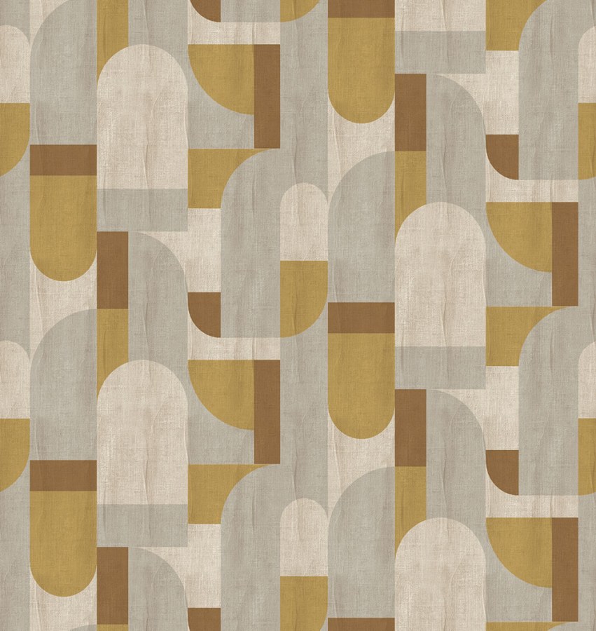 Geometrická vliesová obrazová tapeta na zeď, béžová, FW4064-3, Feature Walls, Decoprint - Vliesové tapety