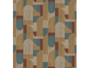 Tapety Yara Tapety dle materiálu Vliesové tapety - Geometrická vliesová obrazová tapeta na zeď, hnědo-zelená, FW4064-2, Feature Walls, Decoprint Geometrická vliesová obrazová tapeta na zeď, hnědo-zelená, FW4064-2, Feature Walls, Decoprint