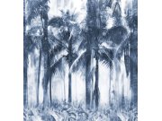 Vliesová obrazová tapeta na zeď, modrá, palmy, FW4054-2, Feature Walls, Decoprint