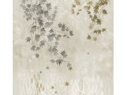 Vliesová obrazová tapeta na zeď, šedá, větvičky, listy, FW4026-3, Feature Walls, Decoprint