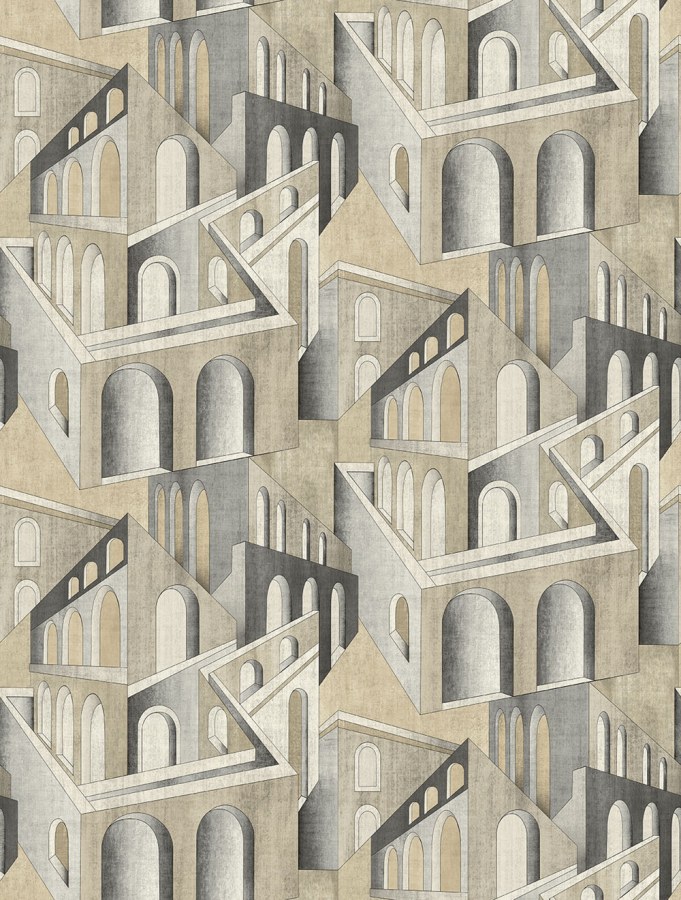 Tapety Yara - Tapety dle materiálu - Vliesové tapety - Grafická vliesová obrazová tapeta na zeď, šedo-béžová, FW4013-2, Feature Walls, Decoprint Grafická vliesová obrazová tapeta na zeď, šedo-béžová, FW4013-2, Feature Walls, Decoprint - Vliesové tapety