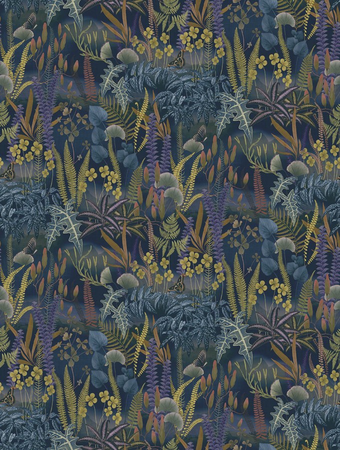 Tapety Yara - Tapety dle materiálu - Vliesové tapety - Vliesová obrazová tapeta na zeď, modrá, listy, FW4005-4, Feature Walls, Decoprint Vliesová obrazová tapeta na zeď, modrá, listy, FW4005-4, Feature Walls, Decoprint - Vliesové tapety