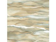 Vliesová tapeta na zeď, šedo-béžová, vlnky, mramor, SA524045, Santa Fe, Design ID