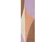 Geometrická vliesová obrazová tapeta na zeď, hnědo-fialová, DGAMA3043-300, Amani, Masureel