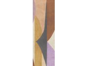Geometrická vliesová obrazová tapeta na zeď, hnědo-fialová, DGAMA3042-300, Amani, Masureel