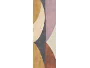 Geometrická vliesová obrazová tapeta na zeď, hnědo-fialová, DGAMA3041-300, Amani, Masureel